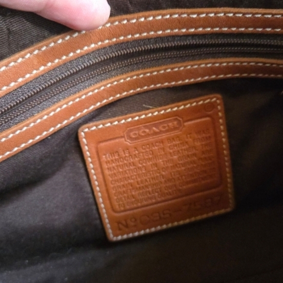 COACH Brown Leather 7587 Hampton Demi Shoulder Bag Purse - Picture 12 of 16